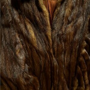 Vintage Fur Stole / Cloak/Cape with Armholes,